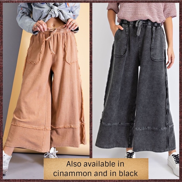 easel Pants & Jumpsuits Easel Criss Cross Ultra Wide Leg Palazzo